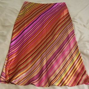 Banana Republic striped silk skirt